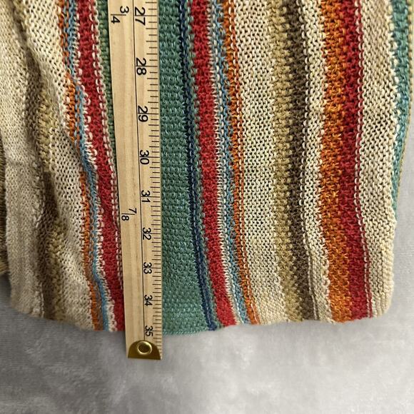 Lauren Ralph Lauren Striped Serape Southwest Western Cardigan Linen Womens Small - Picture 11 of 12